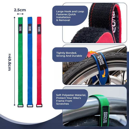 ROCKBROS Velcro stahovací pásek upínací pásek upínací pásek 49,8 cm cyklistické popruhy pro upevnění