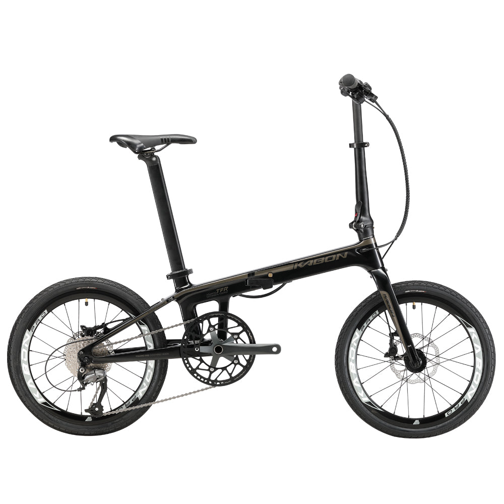 KABON Městské skládací kolo karbonové Shimano Altus 9S 20 palců s karbonovými koly
