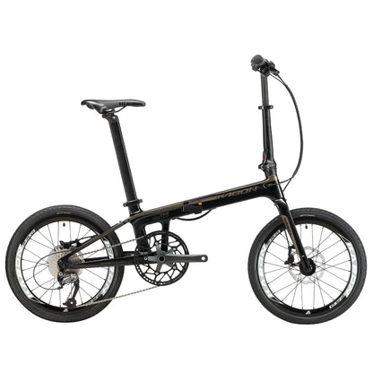 KABON Městské skládací kolo karbonové Shimano Altus 9S 20 palců s karbonovými koly