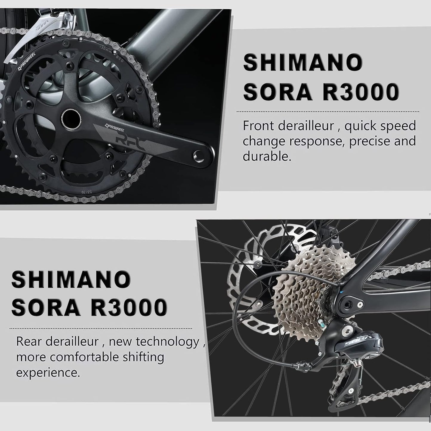 RINOS Odin1.0 Karbonové silniční kolo 700C Shimano SORA R3000 18 rychlostí