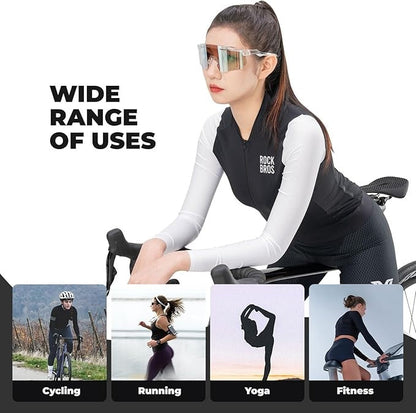Cyklistický dres ROCKBROS dámský cyklistický dres s dlouhým rukávem letní bunda na kolo cyklistický dres dres na silniční kolo se 3 zadními kapsami MTB cyklistické oblečení prodyšné