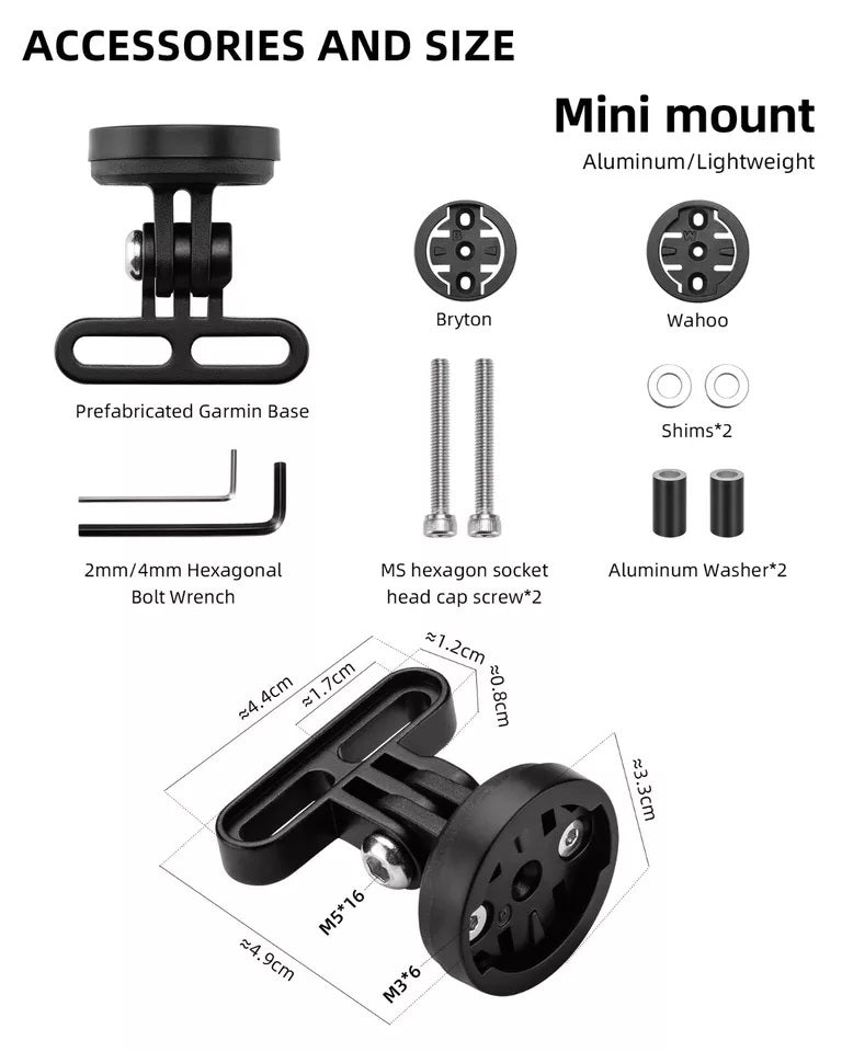 Držák na cyklistický počítač ROCKBROS pro držák GPS na řídítka Garmin Bryton Wahoo hliníkový
