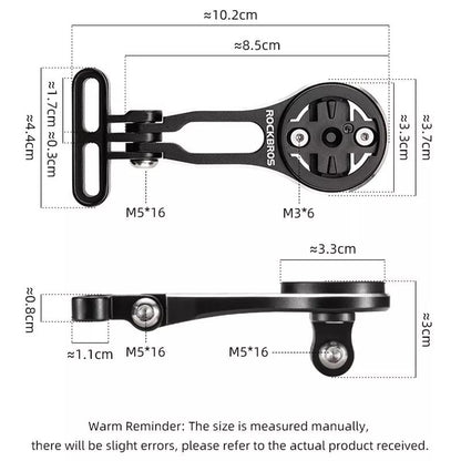Držák na cyklistický počítač ROCKBROS pro držák GPS na řídítka Garmin Bryton Wahoo hliníkový