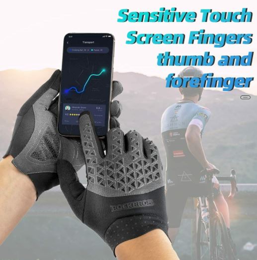 ROCKBROS rukavice na horská kola Cyklistické rukavice dotykový SBR M-XXL Unisex