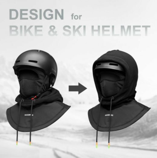 ROCKBROS Lyžařská maska Thermal Fleece Kukla Zimní čepice Kukla pod helmu
