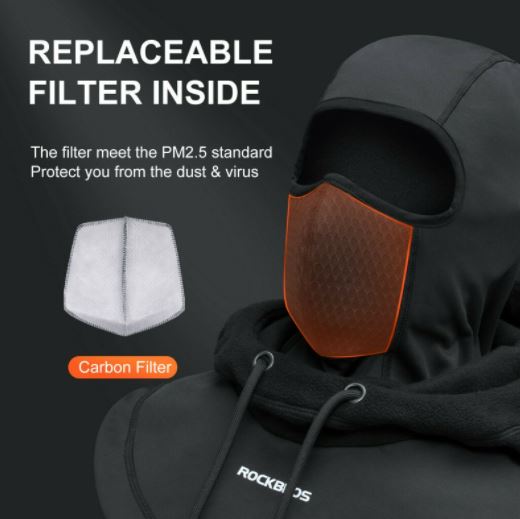 ROCKBROS Lyžařská maska Thermal Fleece Kukla Zimní čepice Kukla pod helmu