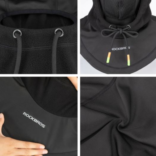 ROCKBROS Lyžařská maska Thermal Fleece Kukla Zimní čepice Kukla pod helmu