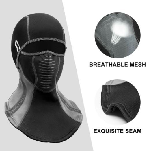 ROCKBROS Zimní lyžařská maska Balaclava Balaclava Bicycle Moto Kukla