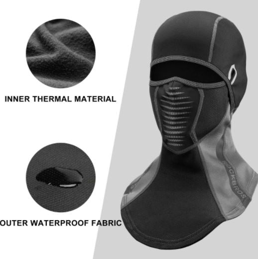 ROCKBROS Zimní lyžařská maska Balaclava Balaclava Bicycle Moto Kukla