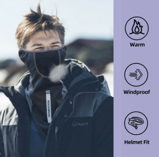 ROCKBROS Zimní šátek na krk Motocyklový šátek Poloviční kukla Kukla Unisex