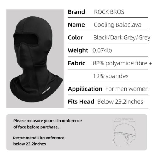 ROCKBROS kukla kukla pokrývka hlavy dámské pánské UPF50+ léto/jaro