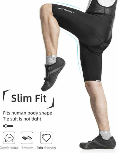 Cyklistické šortky ROCKBROS s ramínky, krátké vycpané cyklistické šortky M-4XL