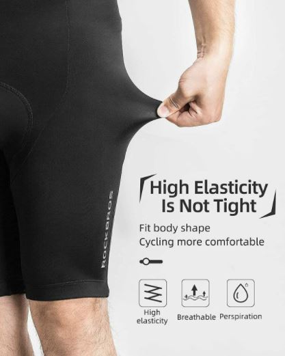 Cyklistické šortky ROCKBROS s ramínky, krátké vycpané cyklistické šortky M-4XL