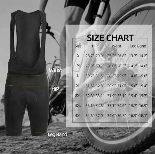 Cyklistické šortky ROCKBROS s ramínky, krátké vycpané cyklistické šortky M-4XL