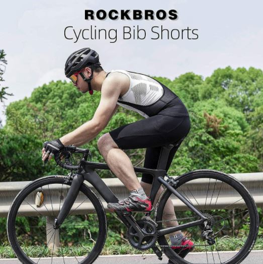 Cyklistické šortky ROCKBROS s ramínky, krátké vycpané cyklistické šortky M-4XL
