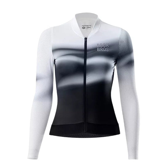 ROCKBROS Dámský cyklistický dres s dlouhým rukávem Gradient Color MTB cyklistický dres Prodyšný