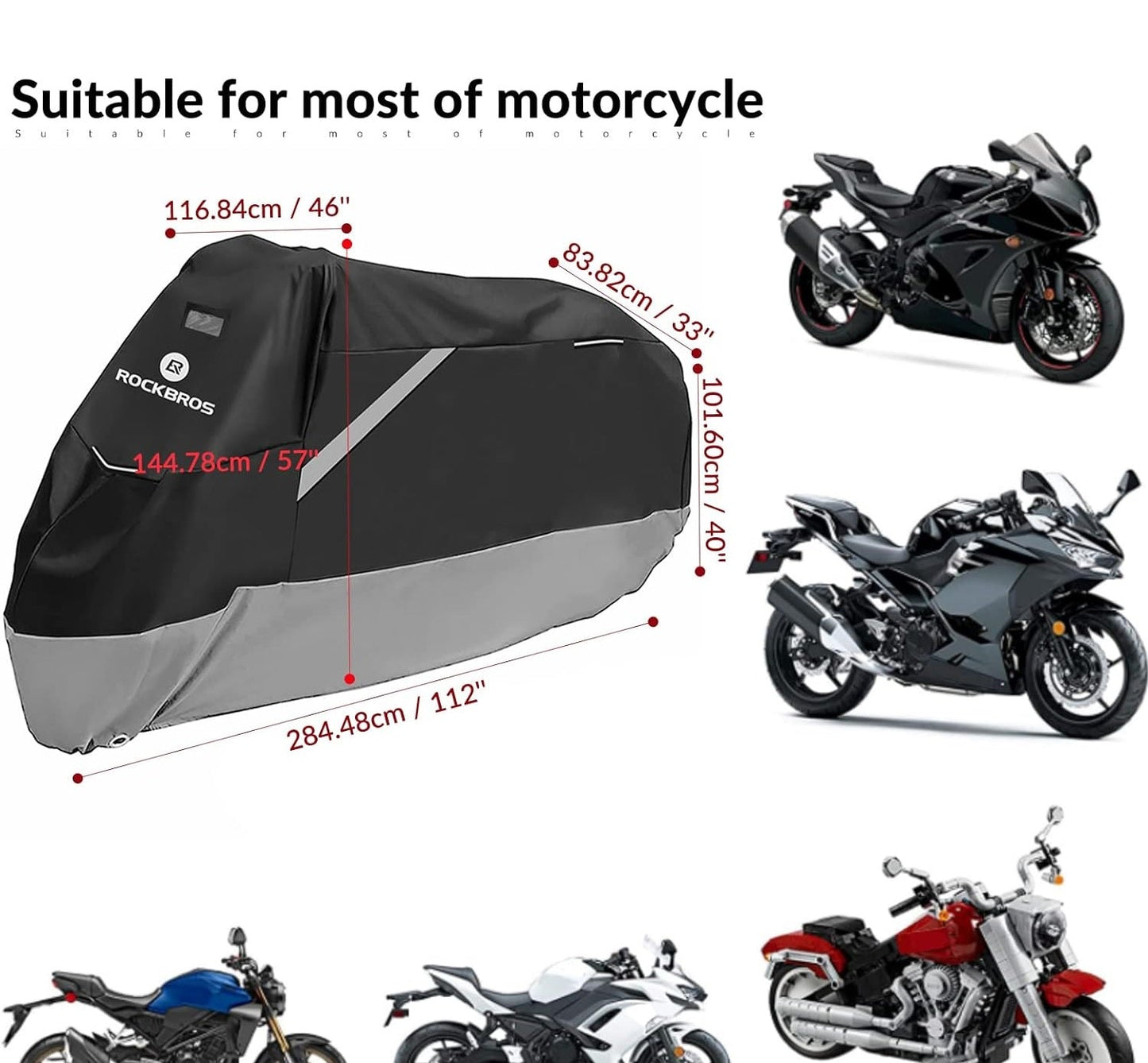 ROCKBROS Motocyklová garáž Kryt na plachtu na skútr Vodotěsný