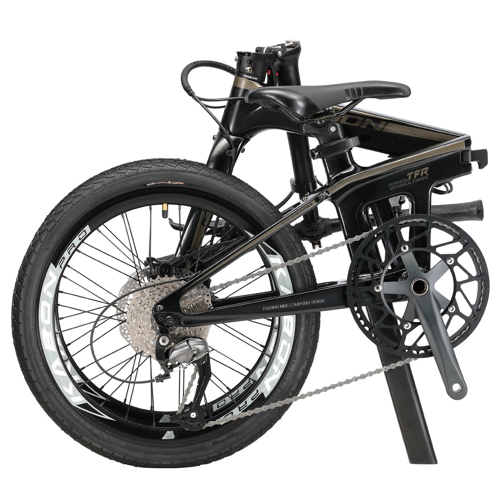 KABON Městské skládací kolo karbonové Shimano Altus 9S 20 palců s karbonovými koly