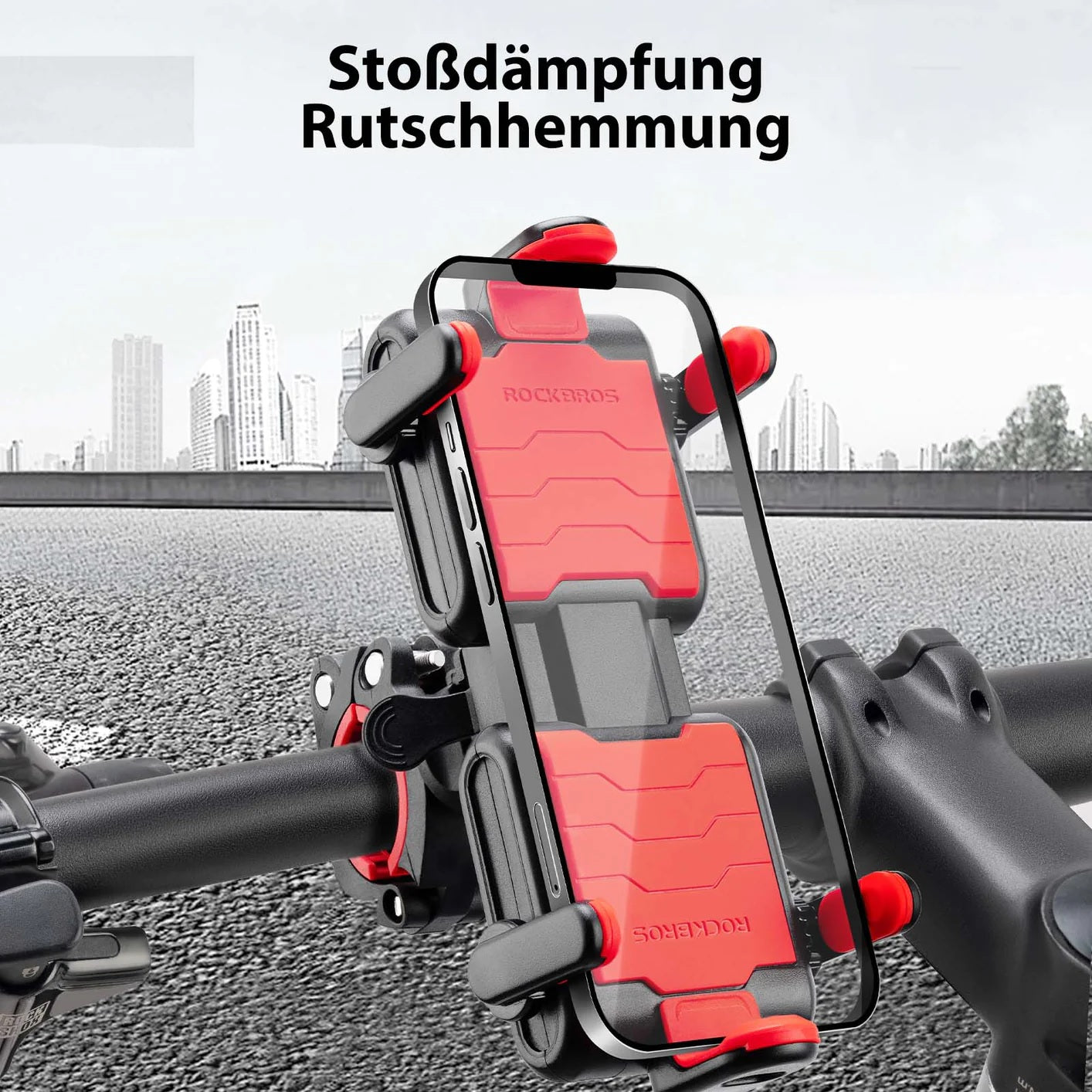 ROCKBROS držák mobilního telefonu na kolo Držák na motocykl 360° Univerzální smartphone