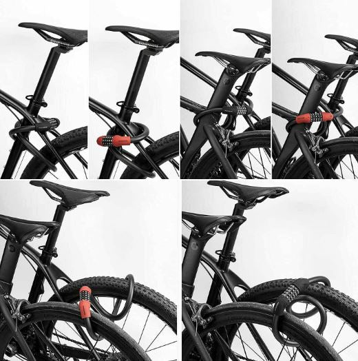 ROCKBROS Bicycle Lock E Bike Pětimístný kombinovaný zámek Motocykl, MTB skútr
