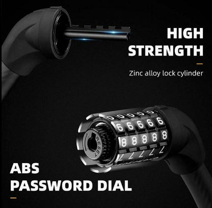 ROCKBROS Bicycle Lock E Bike Pětimístný kombinovaný zámek Motocykl, MTB skútr