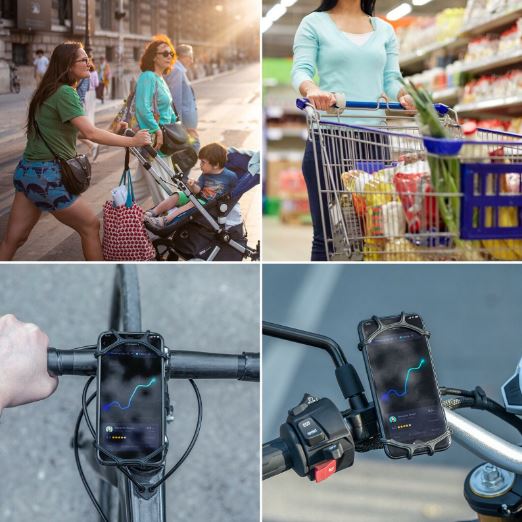 ROCKBROS držák mobilního telefonu na kolo otočný o 360° držák na mobilní telefon pro 4,0-6,8" smartphone