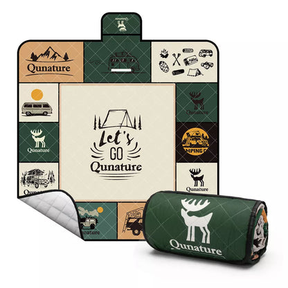 Quanature pikniková deka 200 x 200 cm kempingová deka pikniková podložka do exteriéru voděodolná