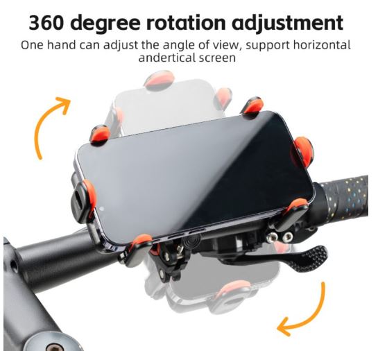 ROCKBROS držák mobilního telefonu na kolo Držák na motocykl 360° Univerzální smartphone
