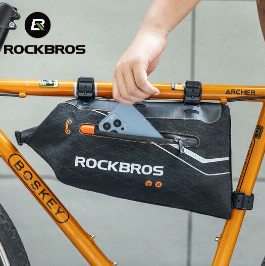 ROCKBROS taška na rám horní trubka taška na kolo pro MTB silniční elektrokolo 3,5L