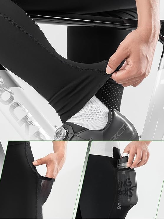 Dlouhé cyklistické kalhoty ROCKBROS pro muže a ženy, cyklistické kalhoty na čtyři roční období s 4D vycpávkou, dlouhé cyklistické kalhoty s kapsami, běžecké kalhoty, prodyšné MTB