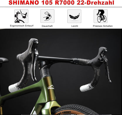 RINOS Sandman3.0 Gravel kolo s karbonovým rámem Shimano 105 R7000