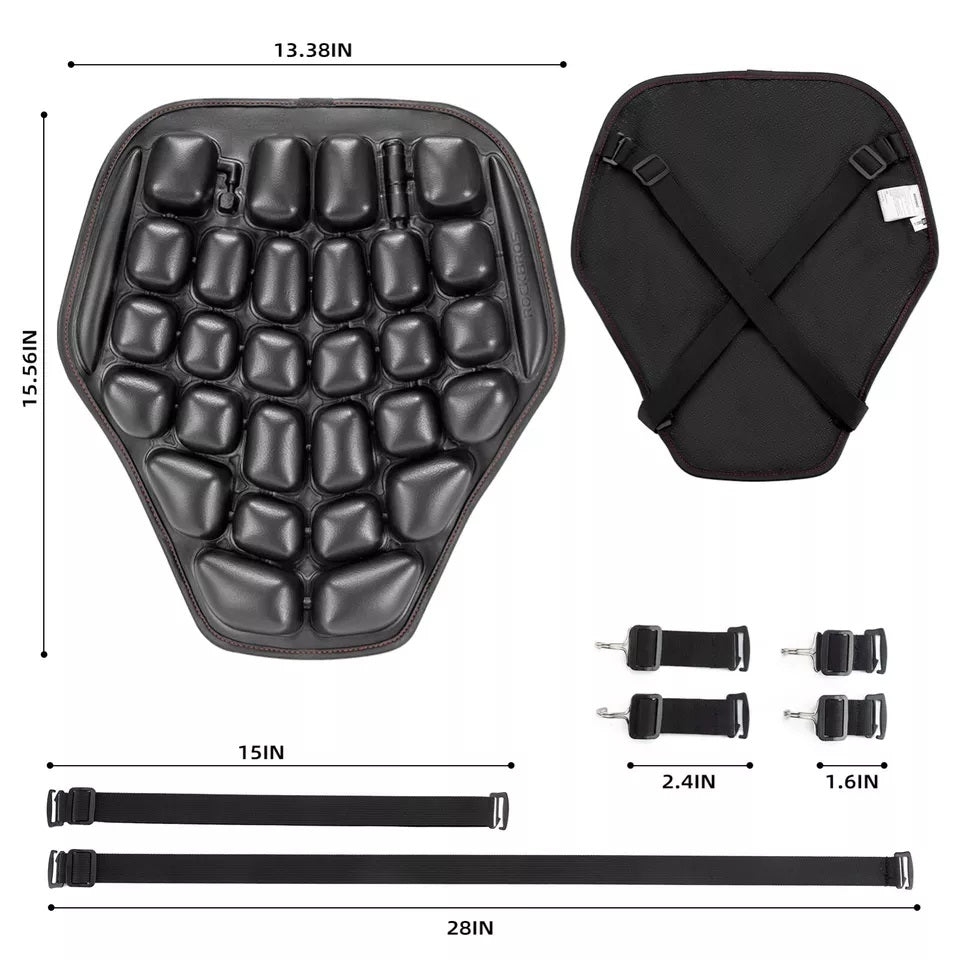 ROCKBROS Potah motocyklového sedla Vodotěsné 3D nafukovací sedlo absorbující nárazy