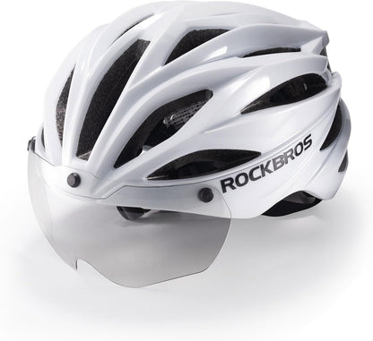 Cyklistická přilba pro dospělé ROCKBROS s magnetickým odnímatelným prodyšným štítem, nastavitelná pro muže a ženy 58-62 cm