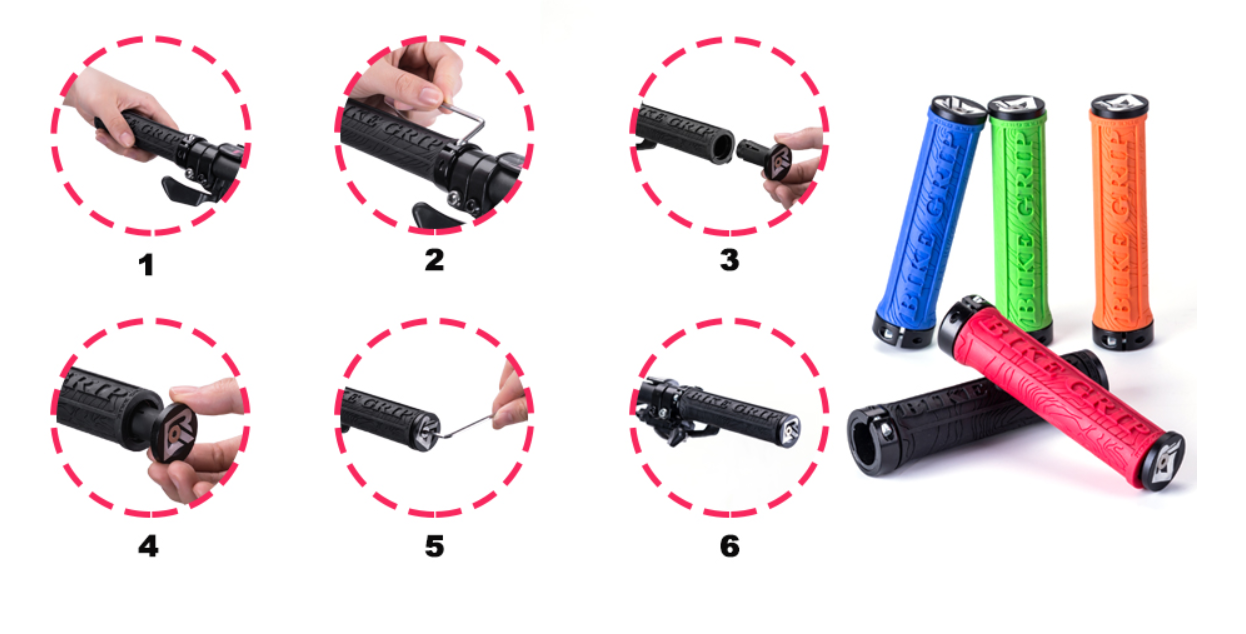 ROCKBROS rukojeti řídítek jízdního kola 22mm protiskluzové