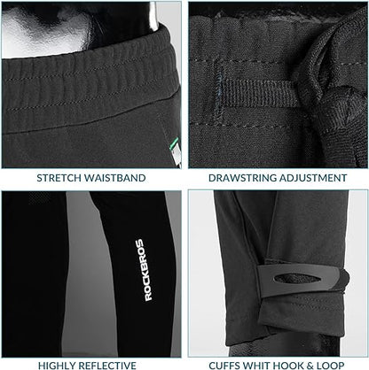 ROCKBROS cyklistické kalhoty větruodolné dlouhé kalhoty sportovní cyklistické kalhoty evropská velikost M-4XL