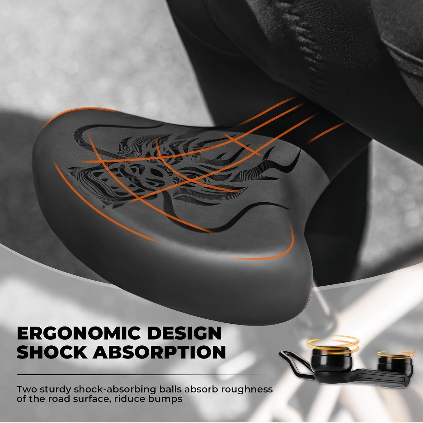 Sedlo na kolo ROCKBROS pohodlné sedlo na kolo ergonomické široké pro BMX MTB silniční kolo pohodlné