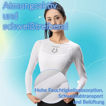ROCKBROS triko s dlouhým rukávem dámský cyklistický dres, prodyšný, rychleschnoucí, cyklistické oblečení, dámské, vhodné na běh, tenis, turistiku, základní sportovní tílko