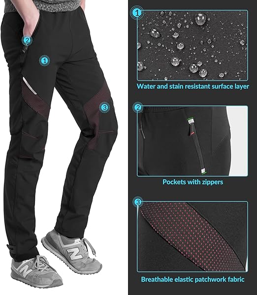 ROCKBROS cyklistické kalhoty větruodolné dlouhé kalhoty sportovní cyklistické kalhoty evropská velikost M-4XL