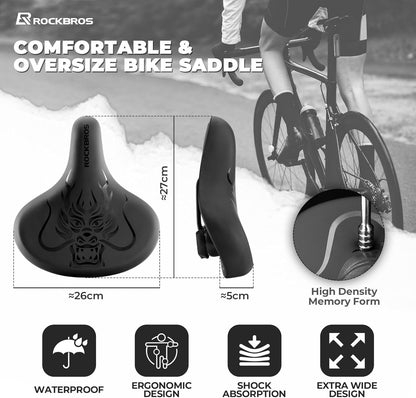 Sedlo na kolo ROCKBROS pohodlné sedlo na kolo ergonomické široké pro BMX MTB silniční kolo pohodlné