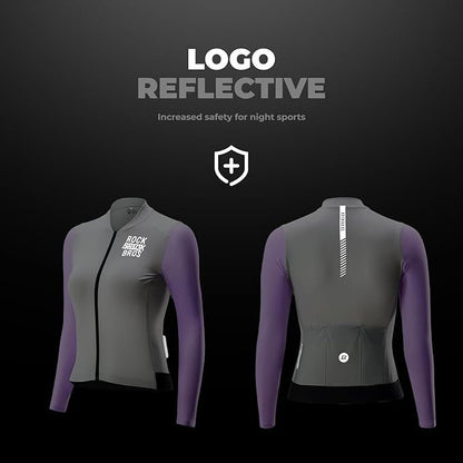 Cyklistický dres ROCKBROS dámský cyklistický dres s dlouhým rukávem letní bunda na kolo cyklistický dres dres na silniční kolo se 3 zadními kapsami MTB cyklistické oblečení prodyšné