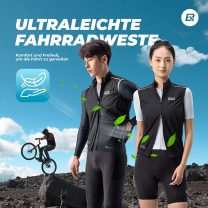 ROCKBROS větrná vesta cyklistická sportovní vesta větruodolná výstražná vesta cyklistická bunda bez rukávů vodoodpudivá softshellová vesta