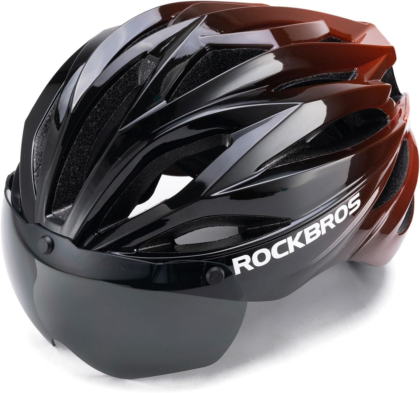 Cyklistická přilba pro dospělé ROCKBROS s magnetickým odnímatelným prodyšným štítem, nastavitelná pro muže a ženy 58-62 cm