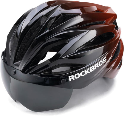 Cyklistická přilba pro dospělé ROCKBROS s magnetickým odnímatelným prodyšným štítem, nastavitelná pro muže a ženy 58-62 cm