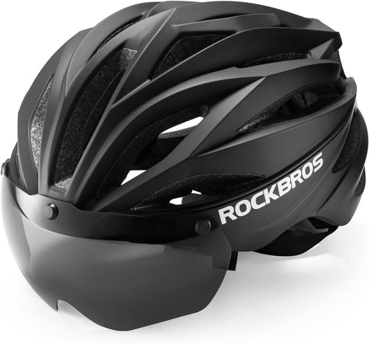 Cyklistická přilba pro dospělé ROCKBROS s magnetickým odnímatelným prodyšným štítem, nastavitelná pro muže a ženy 58-62 cm