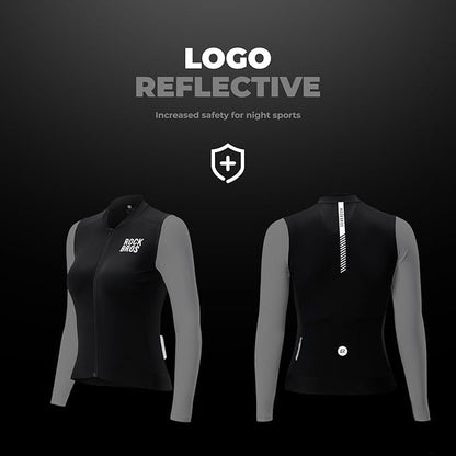 Cyklistický dres ROCKBROS dámský cyklistický dres s dlouhým rukávem letní bunda na kolo cyklistický dres dres na silniční kolo se 3 zadními kapsami MTB cyklistické oblečení prodyšné