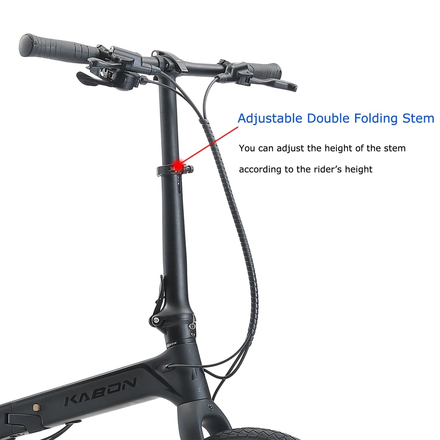 KABON Městské skládací kolo karbonové Shimano Altus 9S 20 palců s karbonovými koly