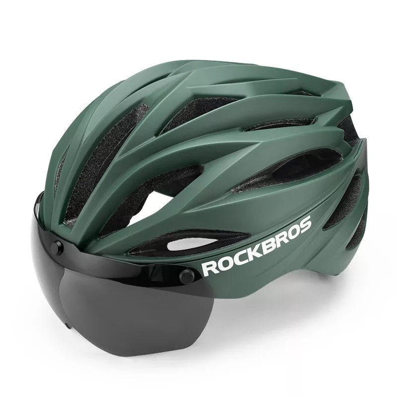 Cyklistická přilba pro dospělé ROCKBROS s magnetickým odnímatelným prodyšným štítem, nastavitelná pro muže a ženy 58-62 cm