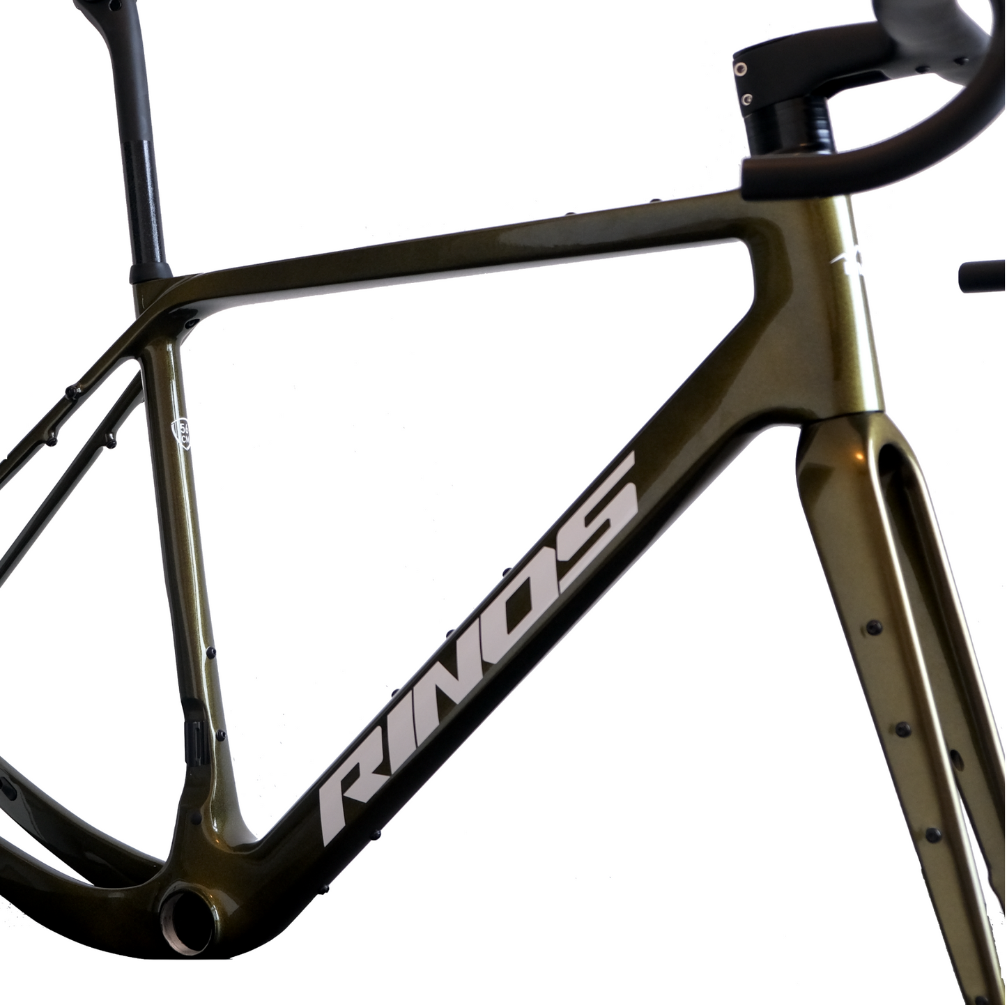 Sada rámu RINOS Gravel s vidlicí sedlovka řídítka karbonové vlákno T800 chameleon barva