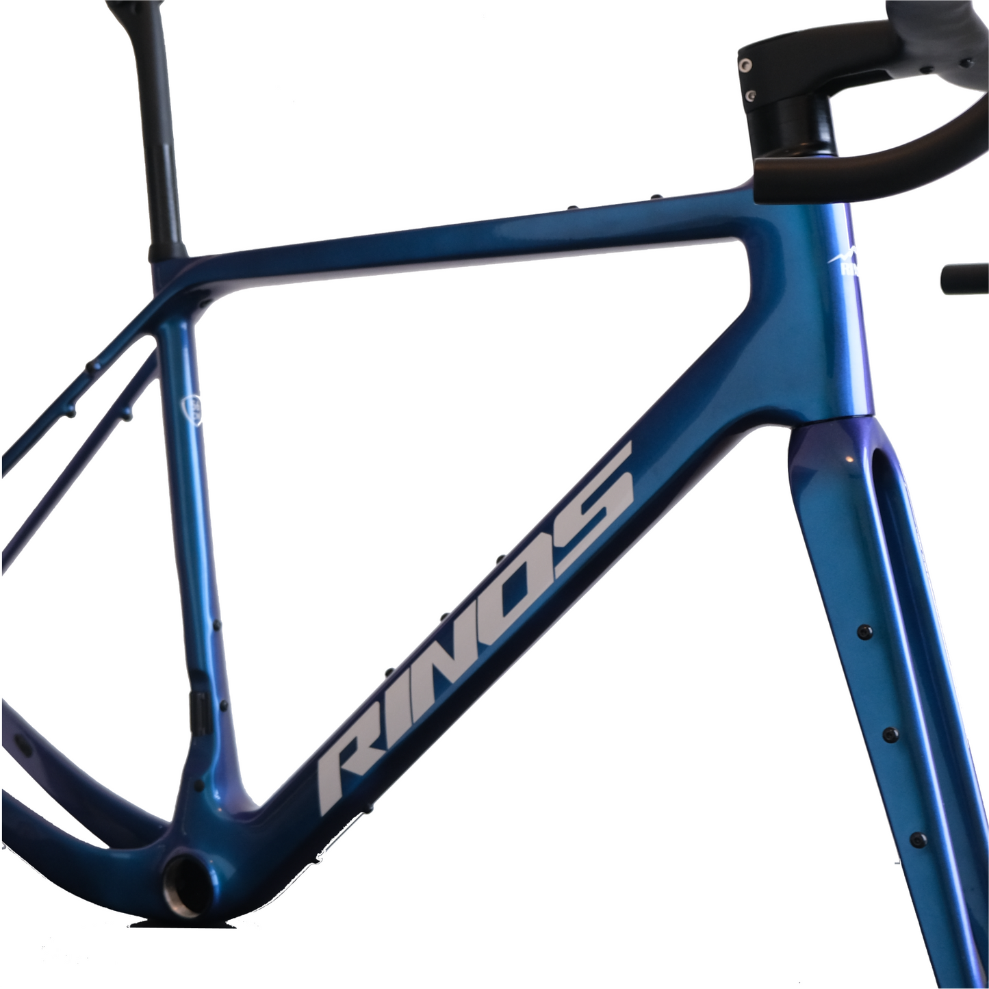 Sada rámu RINOS Gravel s vidlicí sedlovka řídítka karbonové vlákno T800 chameleon barva