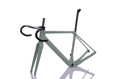 Sada rámu RINOS Gravel s vidlicí sedlovka řídítka karbonové vlákno T800 chameleon barva